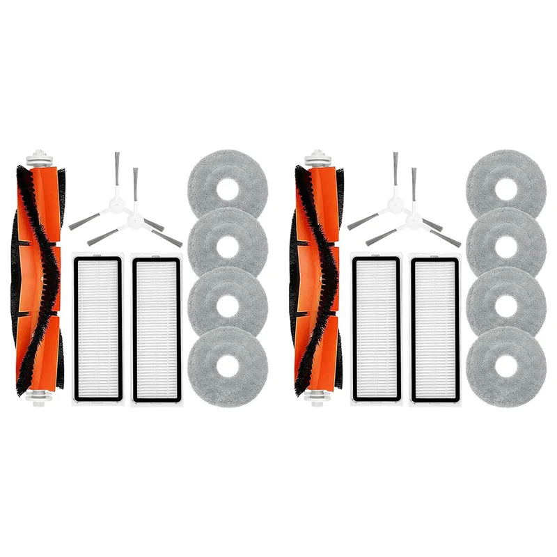 

A77I 2 комплекта для робота-пылесоса Xiaomi S20 Plus S20 + основная боковая щетка Hepa фильтр швабра ткань запасные части аксессуары