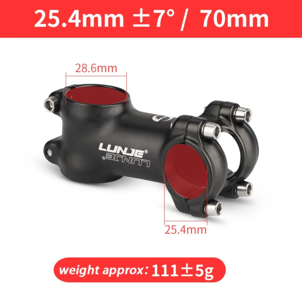 

Ultralight Ultralight Aluminum Bicycle Stem 7 Degrees 25.4mm/31.8mm Bicycle Stem Mountain Bike 50-100mm Bike Handlebar Stem