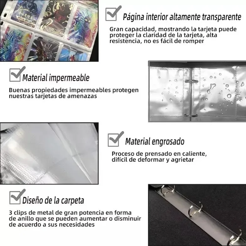 Naruto Card Binder 9 Pocket Trading Card Holder Anime Card Binder with 20 Inner Pages Zipper Holder Up To 360 Cards