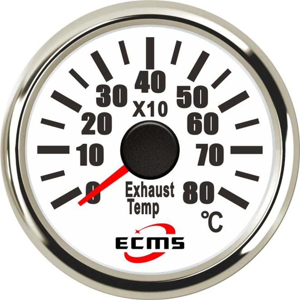 Marine Boat Exhaust Thermometer Temp Gauge With Sensor 52mm 0-800 ℃ Centigrade