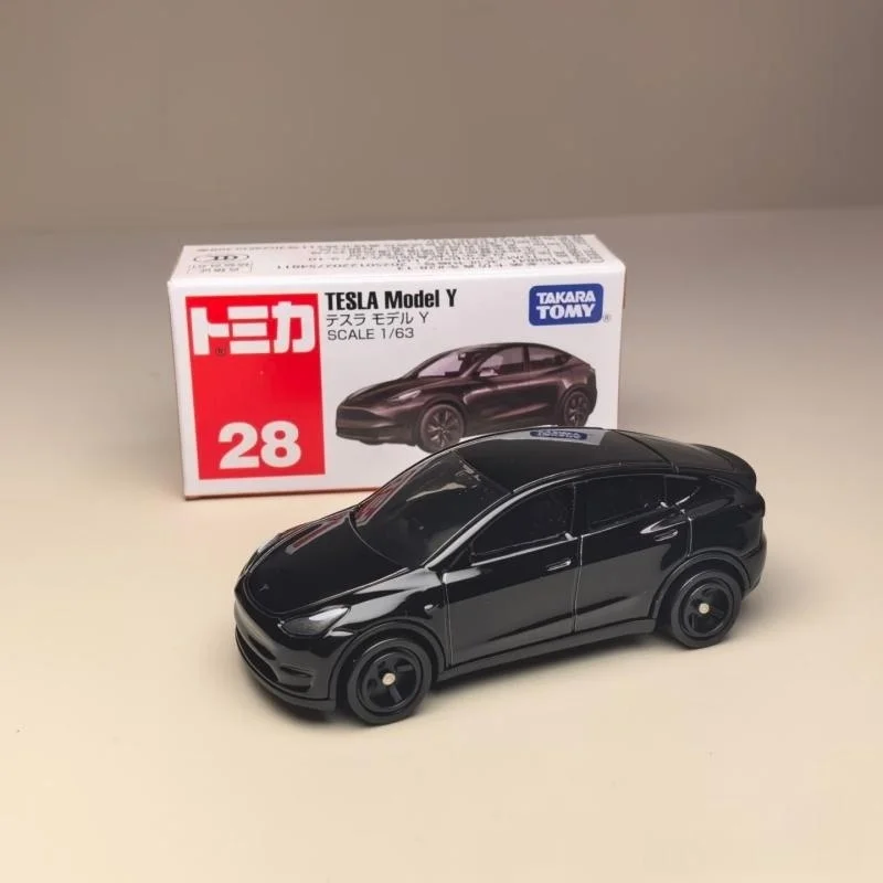 Takara Tomy Tomica No. 28 Tesla Model Y No. 98 Tesla Model 3 Premium 41 Cyber Truck Alloy Car Model Replica Series Gifts Toys view 4