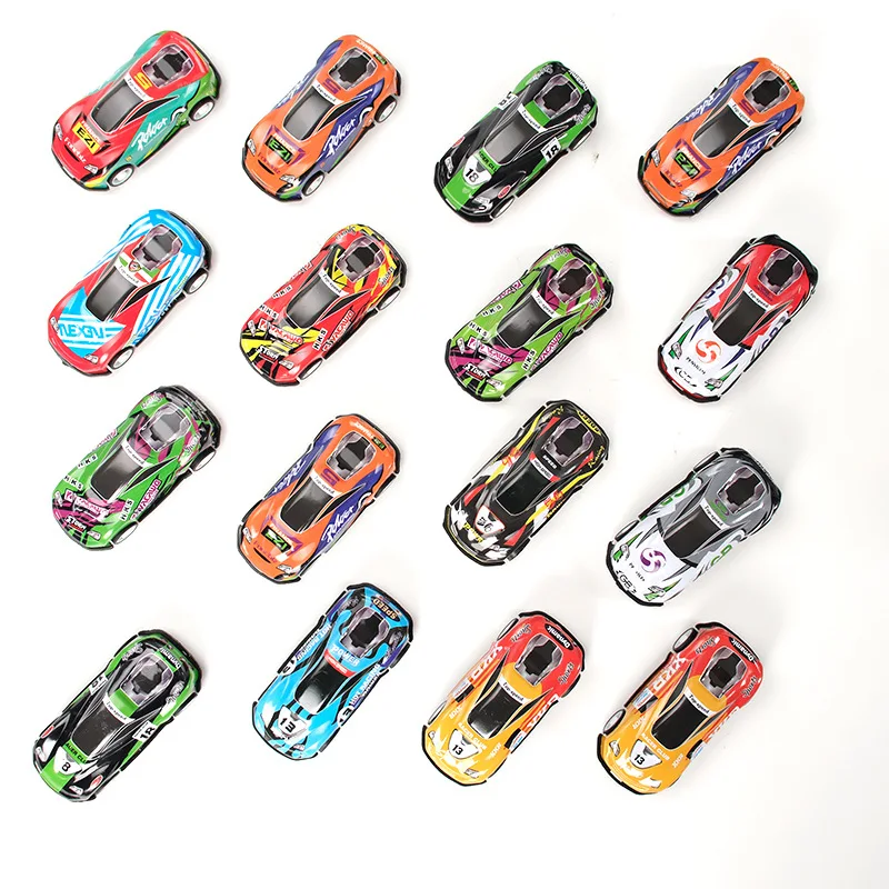 48 Uds. Coches extraíbles de aleación para niños, Mini vehículos de Metal, coches de carreras de inercia, juguetes con contenedor, caja de almacenamiento, juguete para niños, regalos