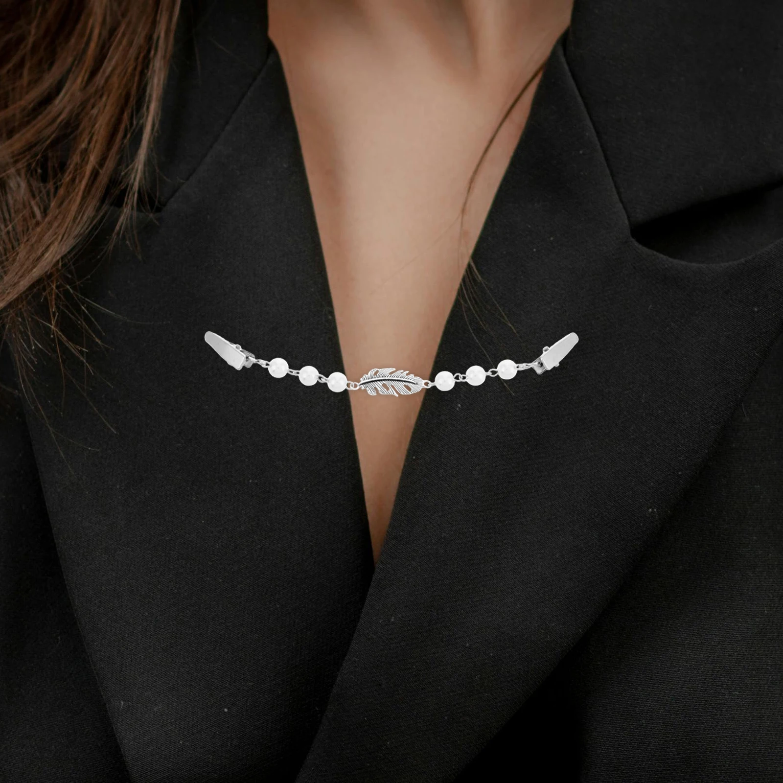 

2Pcs Sweater Shawl Clips Metal Anti-Exposure Collar Clip Vintage Dress Cinch Clip Clothing Decoration Cardigan Pin