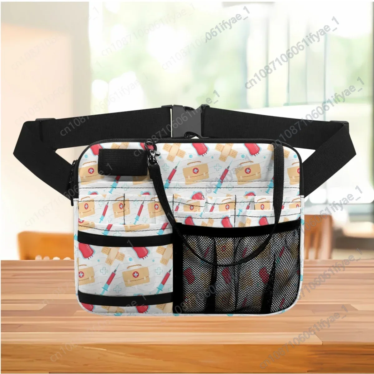 Medical Equipment Bandage First Aid Kit Cartoon Printing Ladies Waist Bag Multi-Pockets Adjustable Hospital Nurse Belt Bags Gift