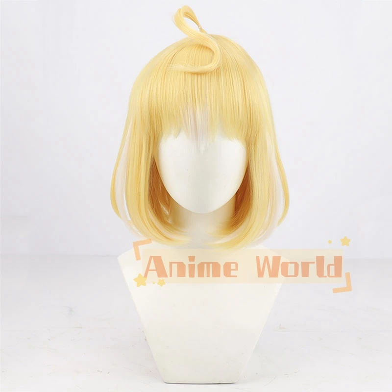 Virtual YouTuber Nijisanji Ethyria Millie Parfait Golden Cosplay Wig Halloween Christmas Woman Men Adult Wig