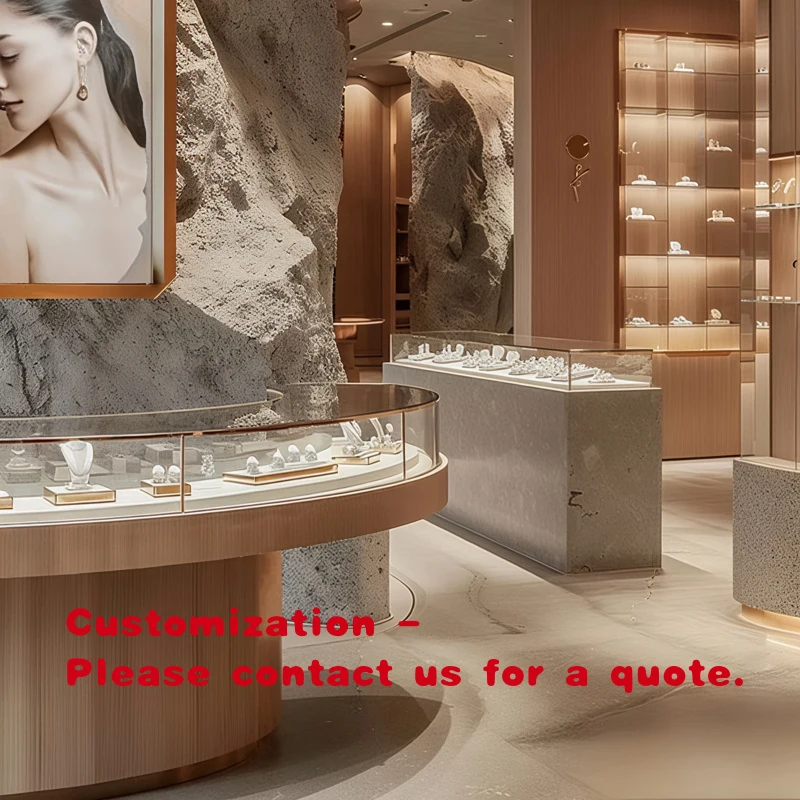 custom.High End Jewelry Stand Kiosk Jewellery Store Furniture Design Watch Display Cabinet Shop Fitting Jewelry Display Showcase