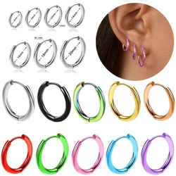 1piece Hoop Piercing Earring for Women Men's Cartilage Piercing Tragus Rook Lobe Ear Ring Jewelry Pink Unisex Rook Earrings