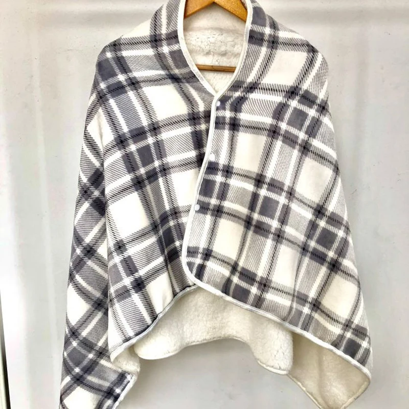 Electric Heating Shawl Office Heater Household Warm Blanket 3-speed Adjust Temp Sleeping Cover Wireless USB Charging Large size