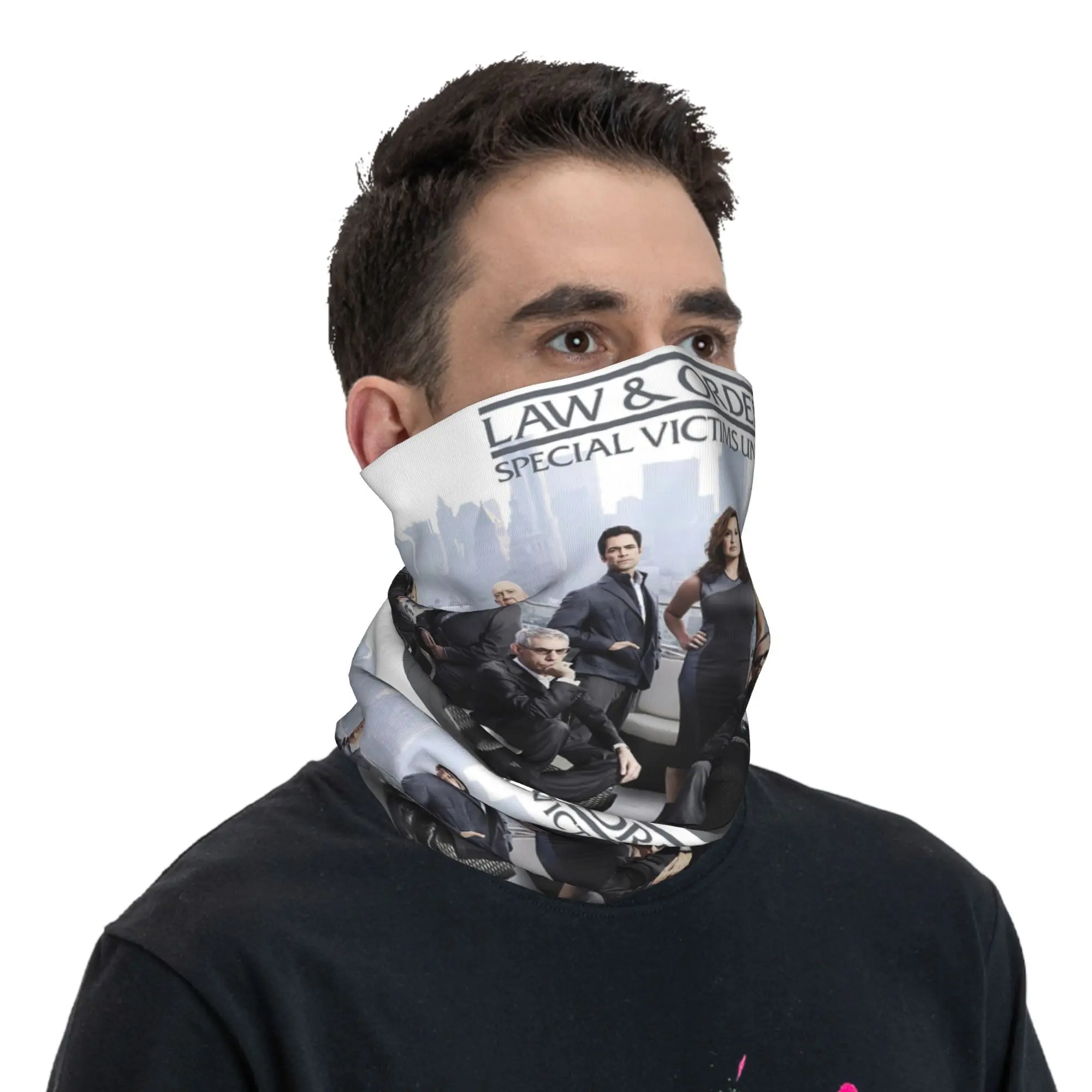 القانون والنظام SVU Team 2 باندانا غطاء الرقبة قناع مطبوع وشاح قناع الوجه متعدد الوظائف الجري للرجال النساء الكبار تنفس