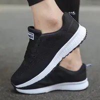 Femmes Chaussures Décontractées Mode Respirant Marche Maille FlatShoesSneakers Blanc Femme Chaussures 4
