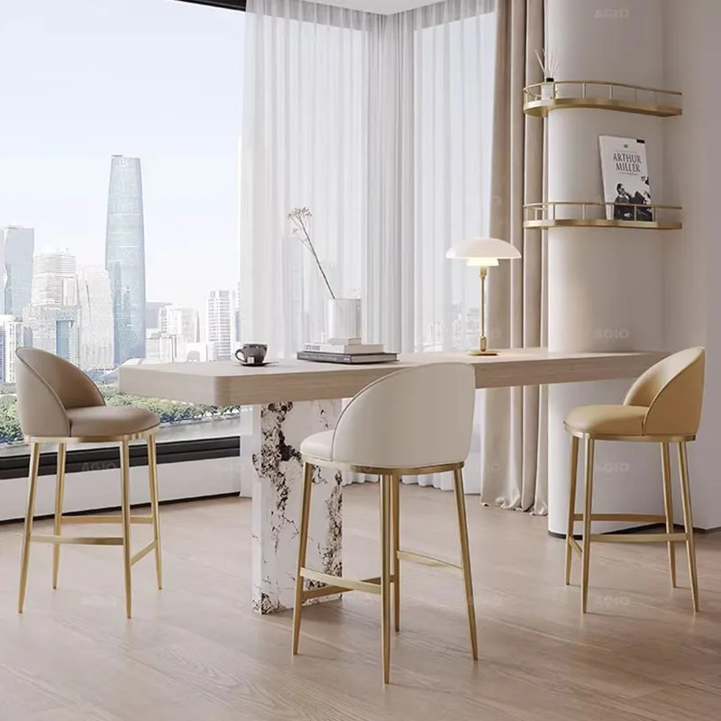 Tabourets de bar minimalistes, chaises de bar design nordique pour bureau, comptoir de cuisine, banquette confortable et moderne, meubles tendance