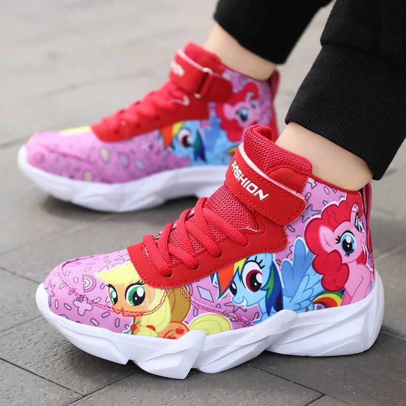 

Kids'Casual Shoes Sneakers Cartoon PU Leather Summer Shoes For Children Anti-slip Breathable Velcro Black Blue Shoes Size 25-36