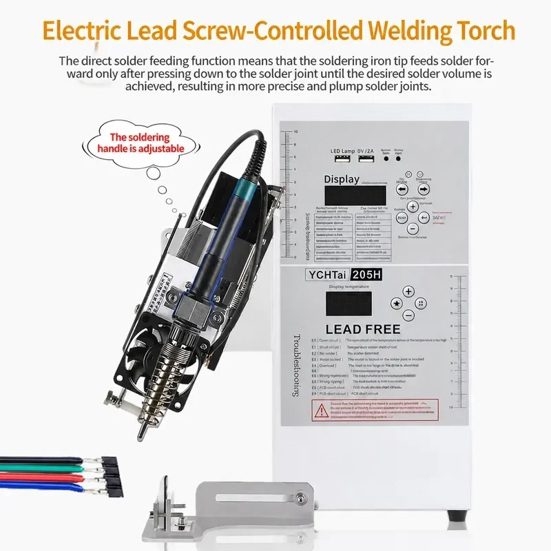 Multi-functional Soldering Machine Intelligent Temperature Control Welding Machine Soldering Station DC Plug Soldering LED Light