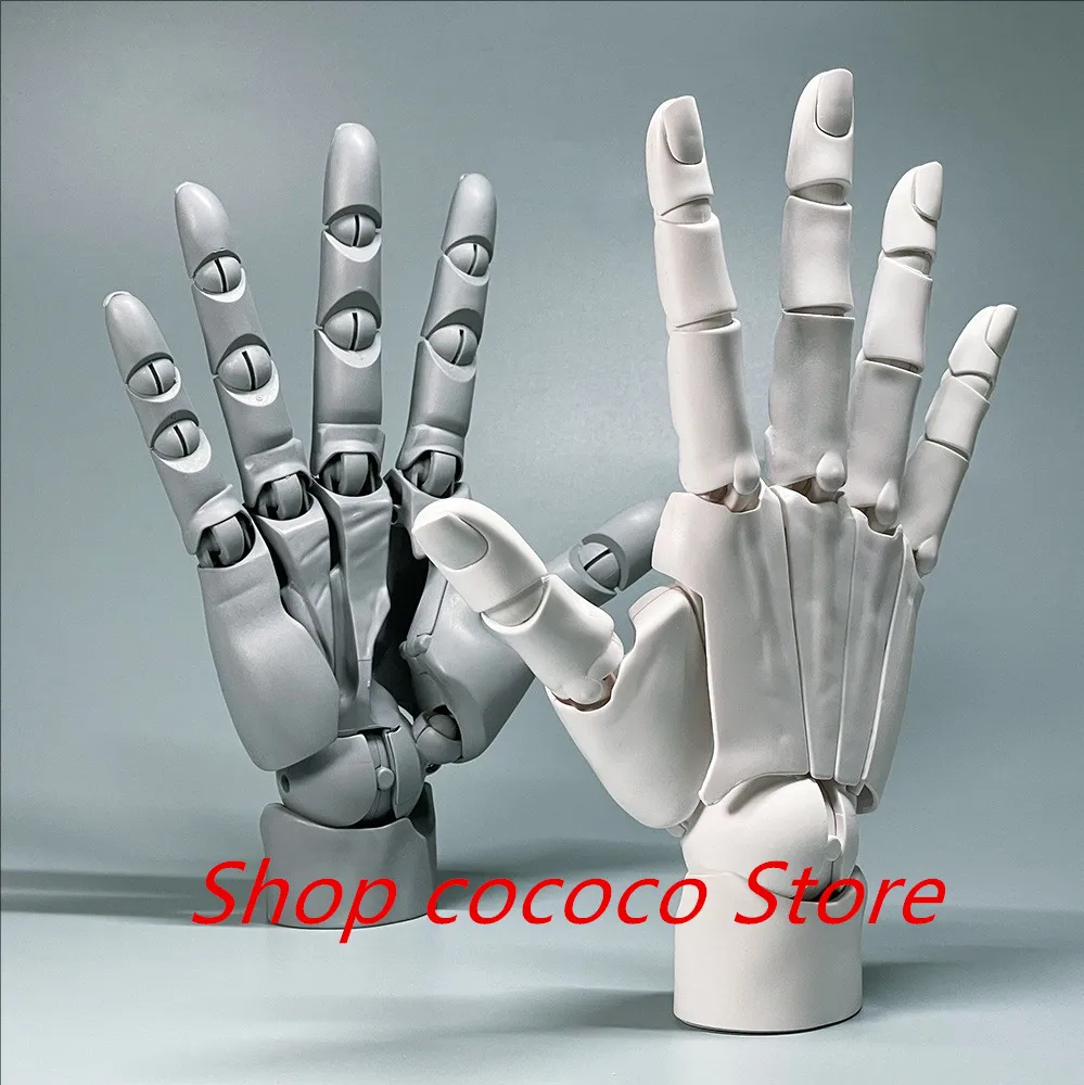 1:1 Hand Joint Super Movable Model Simulation Hand White Grey Hand Left Right Draw Sketch Art Painting Action Figure Model Toys