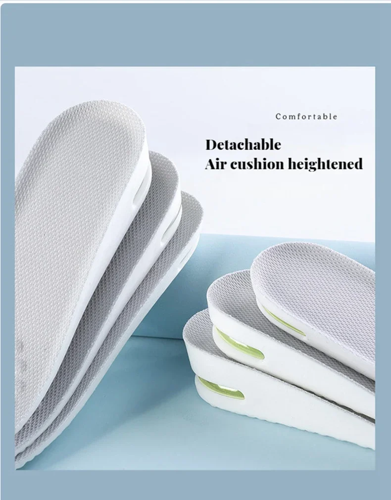 Höhe erhöhen Einlegesohle für Füße Komfort Plantarfasziitis Schuhe Einlegesohlen Männer Frauen Tennis Turnschuhe Luft stoßdämpfende Schuh Pads – Detail 13
