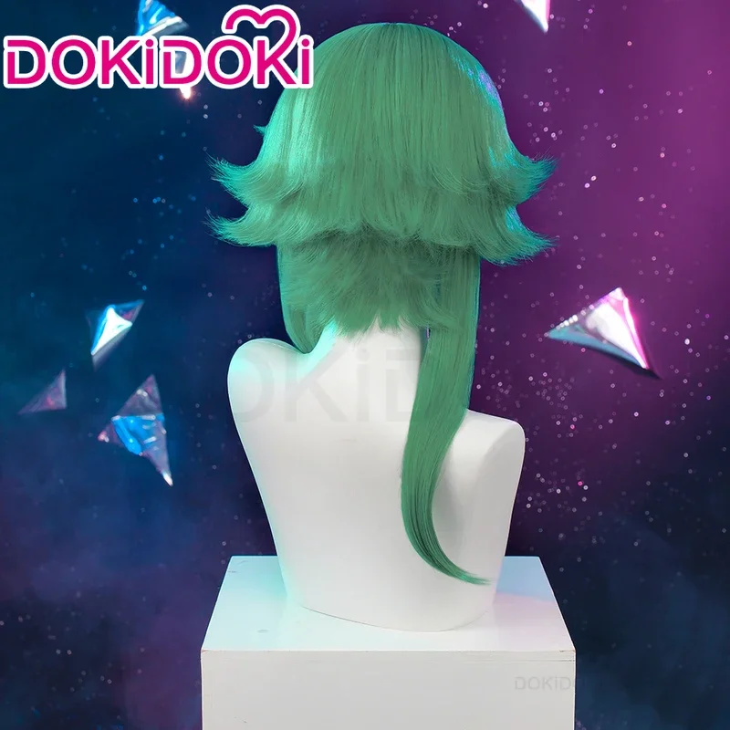 متوفر في المخزون شعر مستعار Ezreal لعبة شعر مستعار تأثيري DokiDoki الرجال الشعر الأخضر القلب Ezreal شعر مستعار تأثيري مقاومة للحرارة الشعر غطاء شعر مستعار مجاني