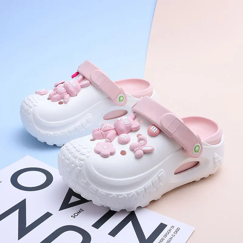 2024 new women clogs decorative charms girl\'s garden shoes eva soft cloud slide outdoor indoor beach