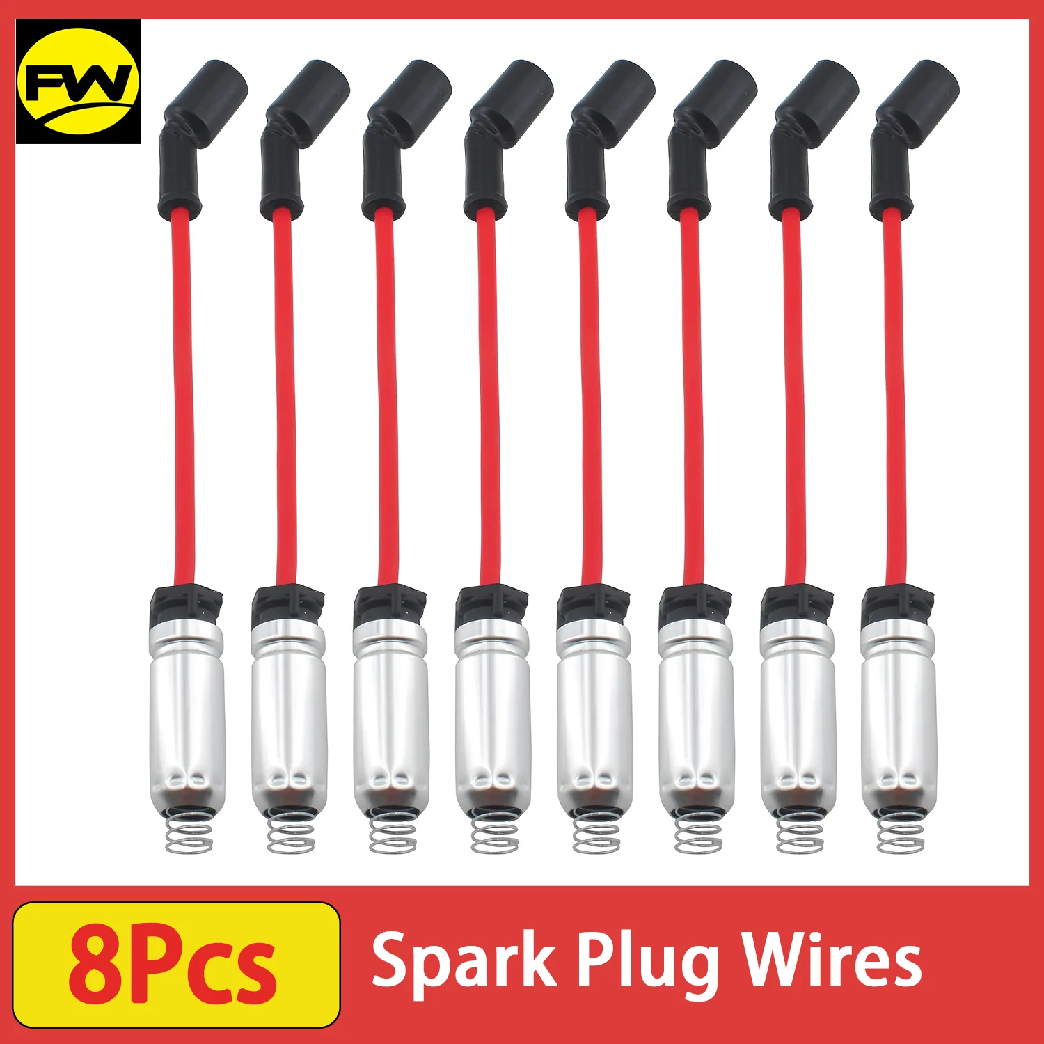 Cables de bujía de alto rendimiento, 8 Uds., compatibles con Chevrolet Chevy GMC Cadillac Isuzu Express Silverado Suburban Sierra, etc.