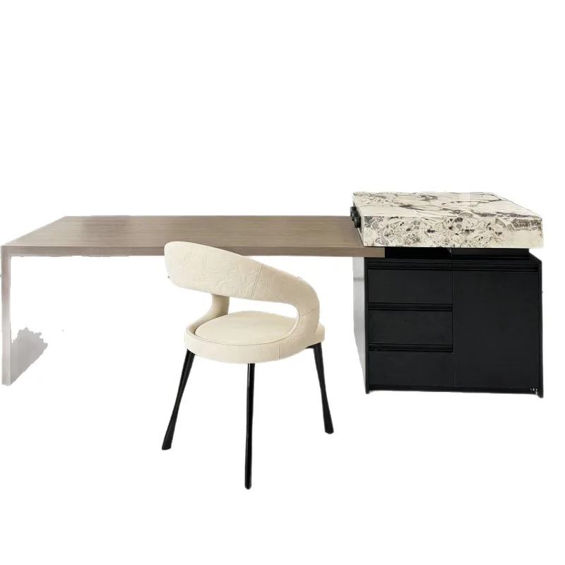 

Minimalist dining chair household, high-end armrest dining table chair