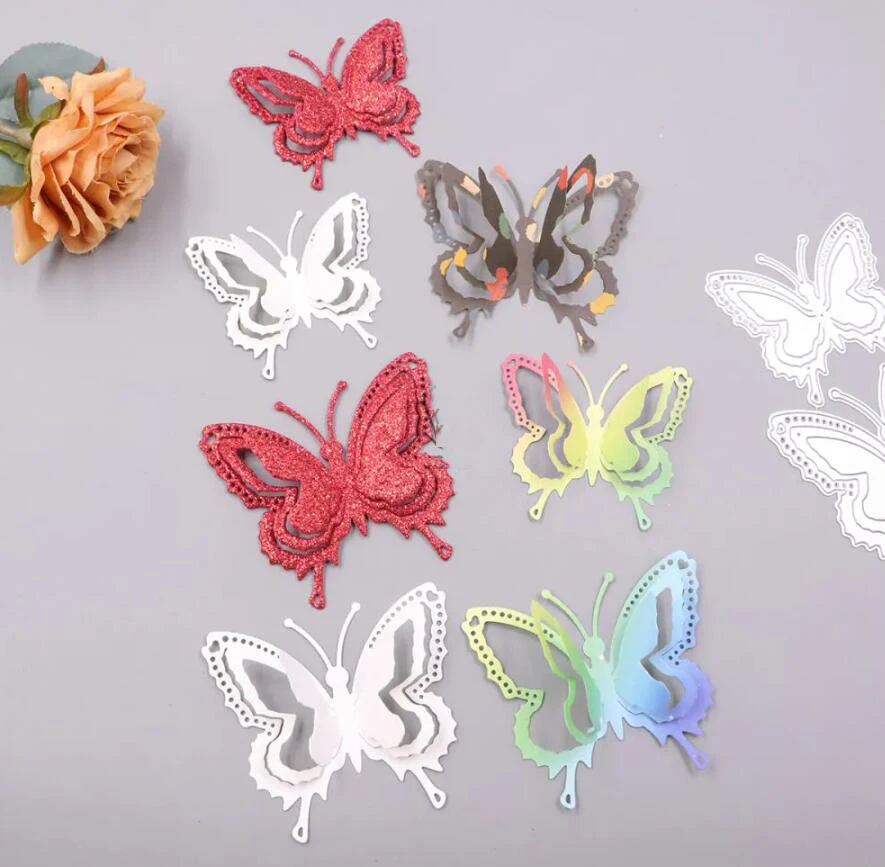

butterfly Metal Cutting Dies Mold Scrapbooking Paper Cards Craft Mould Blade Punch Template Embossing Stencils 1pcs