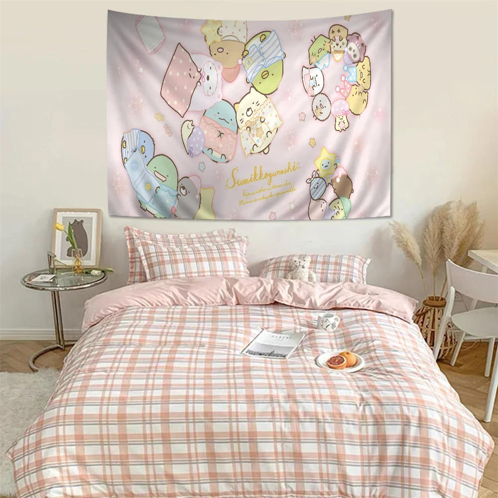 Sumikko Gurashi DIY Wall Tapestry Hanging Tarot Hippie Wall Rugs Dorm Home Decor