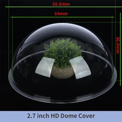 Dôme de caméra CCTV 2.7 pouces, couvercle de protection en verre coque PC hémisphère couleur claire