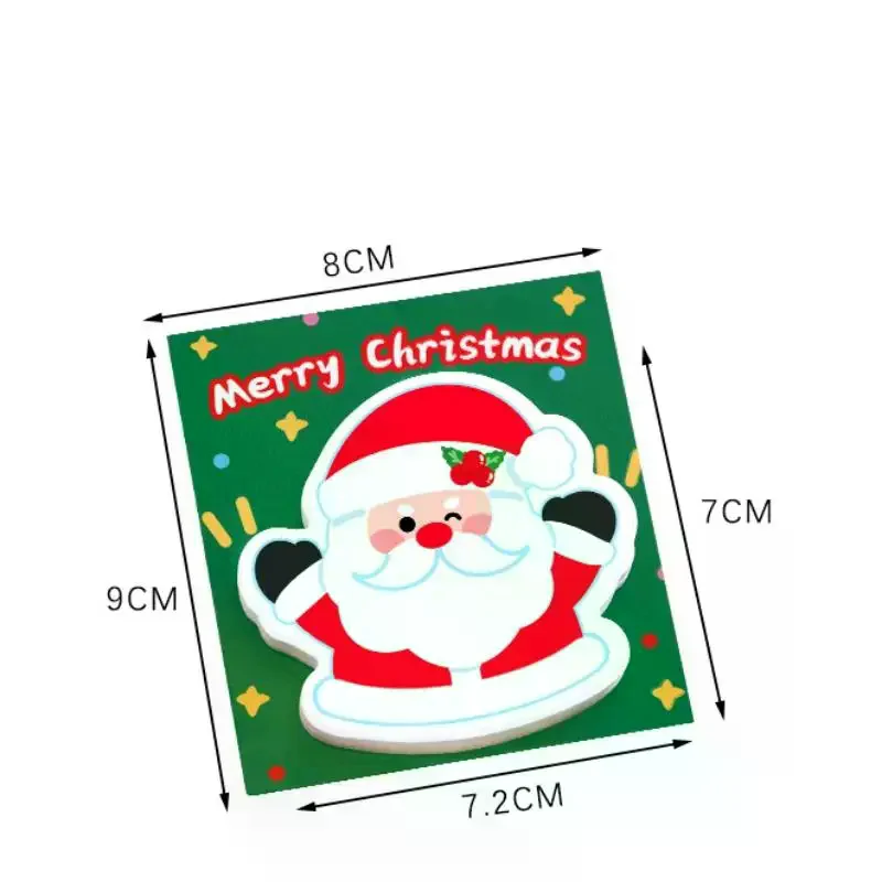 5Pcs Christmas Santa Claus Snowman Tree Shaped Sticky Notes Cartoon School Supplies Kawaii Memo Pad Students Stationary Gifts