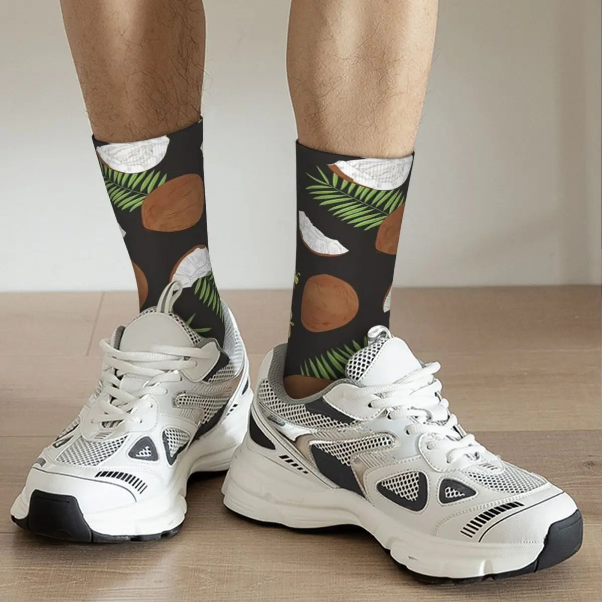 Coconut Milk Drink Element Socks Harajuku Sweat Absorbing Stockings All Season Long Socks for Unisex Valentine's Day Gifts