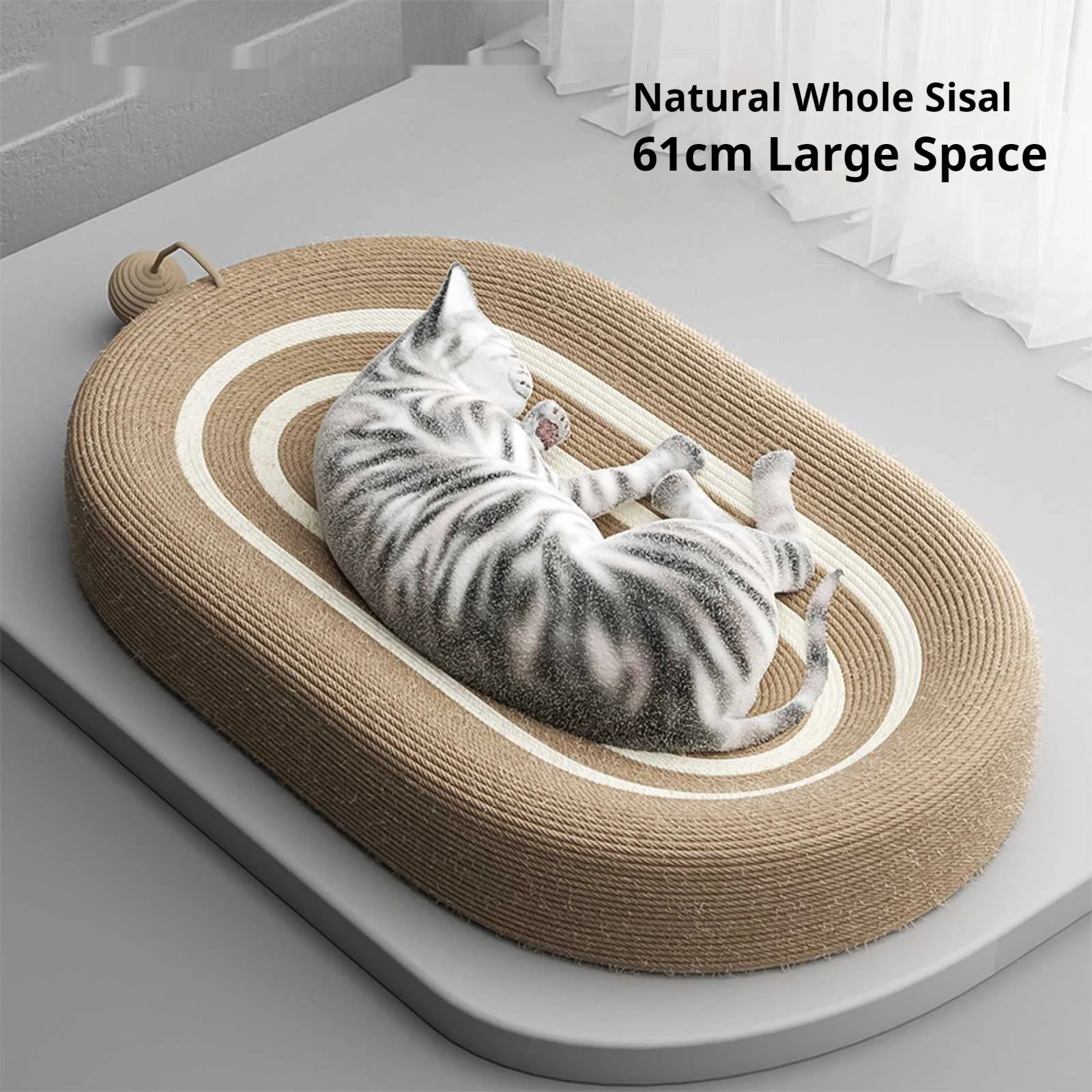 Good Quality Oval Cat Scratcher Pads 100% Sisal Cat Scratching Board Kitten Bed Nest Chew Toy Bite Sharpen Nails Tool Pet Suppl