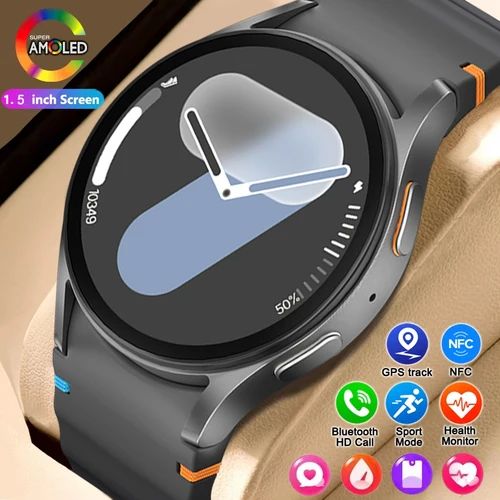 Reloj 7 actualizado GPS reloj inteligente hombres mujeres AMOLED pantalla HD brújula ritmo cardíaco Fitness deporte impermeable Bluetooth llamada Smartwatch