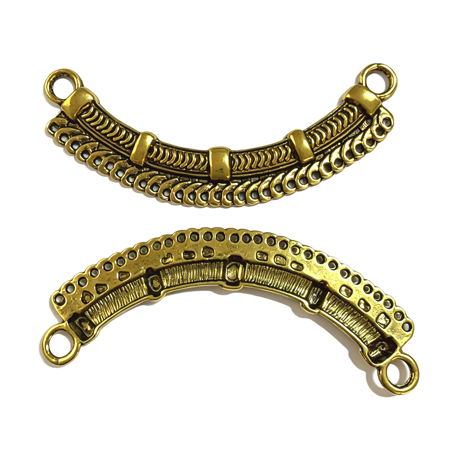 4szt 69mm Dark Gold-tone Technics Connector Charms H1385 Materiały do wyrobu biżuterii — zdjęcie 5