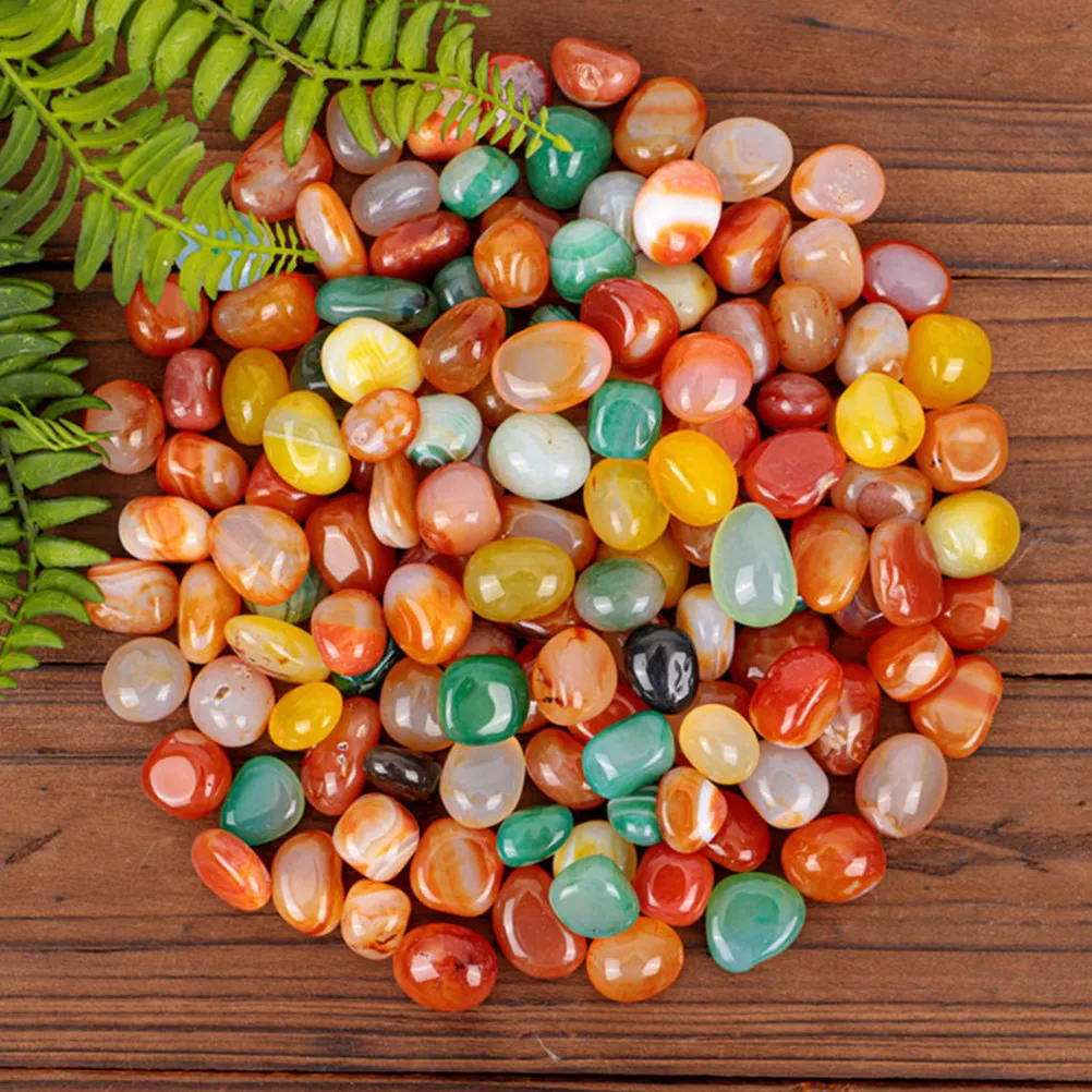 Polished Multicolor Irregular Natural Jade Stones 1-2Cm Decorative Pebbles Flower Pot Aquarium Craft Rocks Garden Landscaping