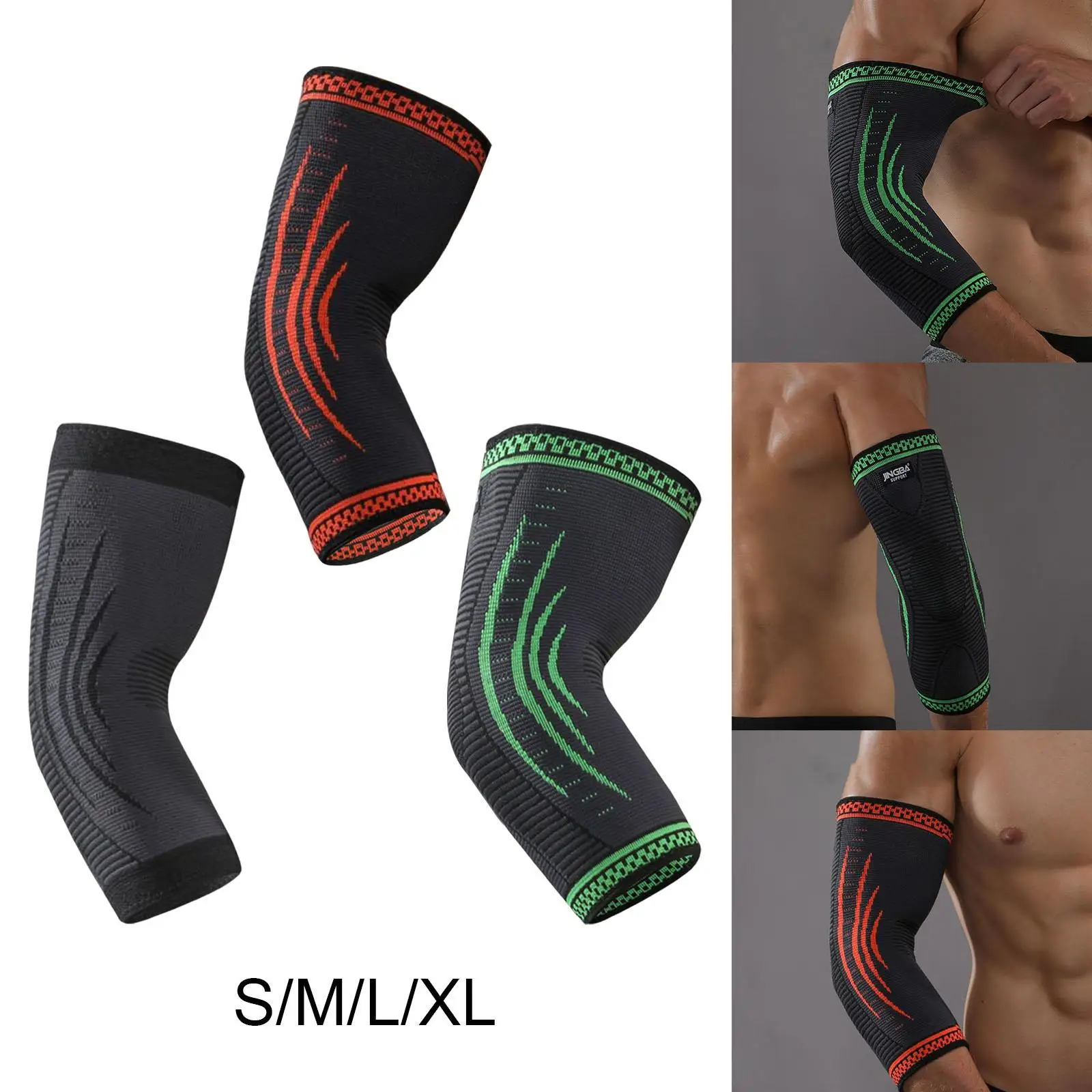 나일론 팔꿈치 버팀대 팔 지지대 랩 보호대 야구 남성 압축 슬리브