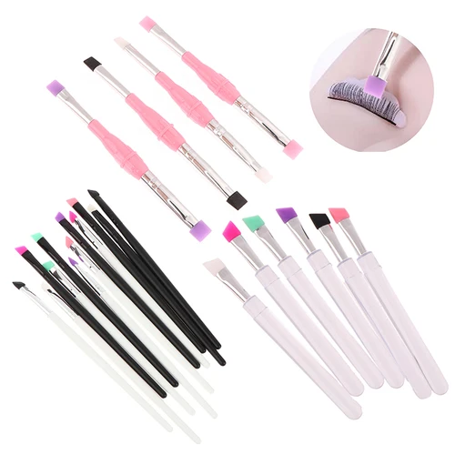 Cepillo de silicona de una o doble cabeza para laminación de pestañas, herramienta de separación, suministro de extensión de pestañas, herramientas de elevación permanente