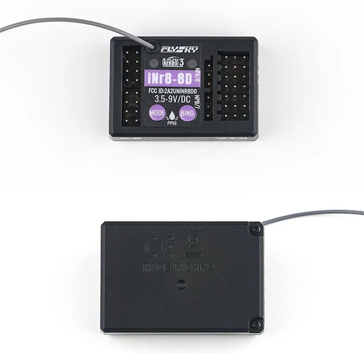 DTC5 Flysky INR8-8D INR88D Receiver Eight Channel Third Generation Receiver 2.4G Receiver Upgrade for RC Car Transmitter