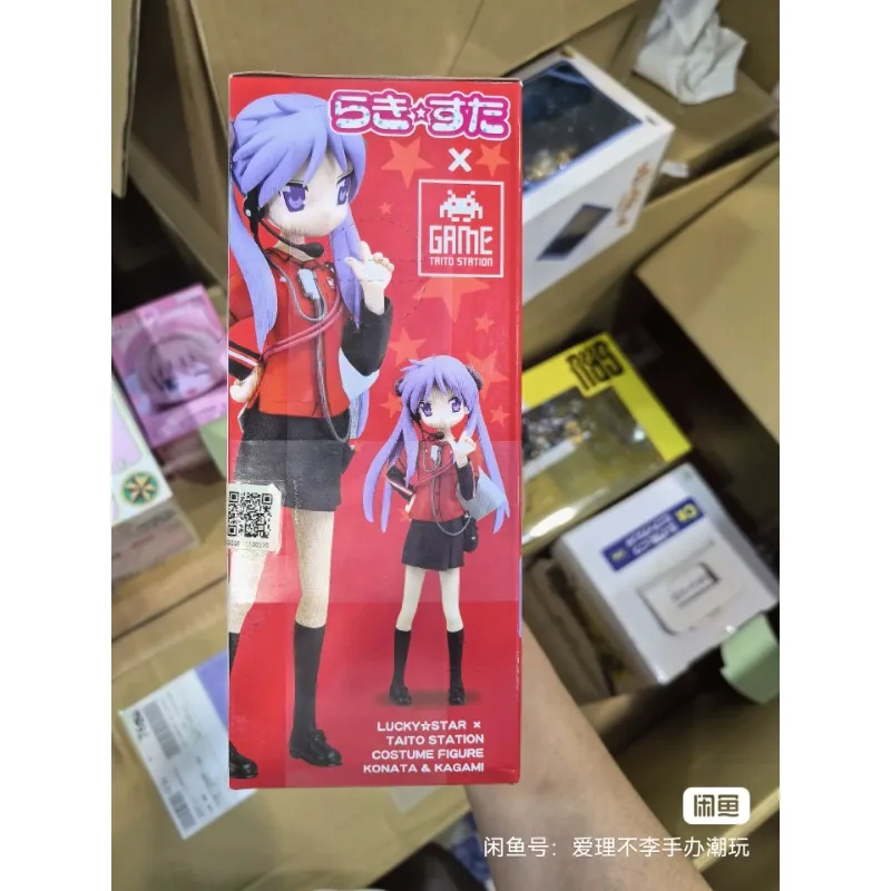 Lucky Star Action Figure Izumi Konata Kagami Hiiragi Anime Lovely Clay Figure Model Ornament Box Toys