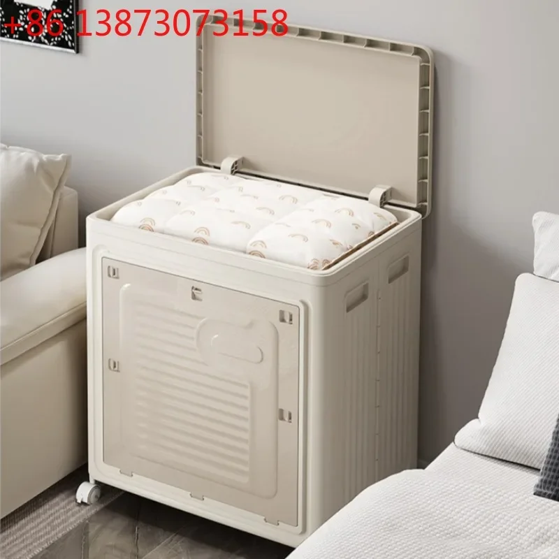 Plastic Living Room Storage Box Foldable Household Large Capacity Dirty Clothes Flip Storage Box Basket Modern Home Decor