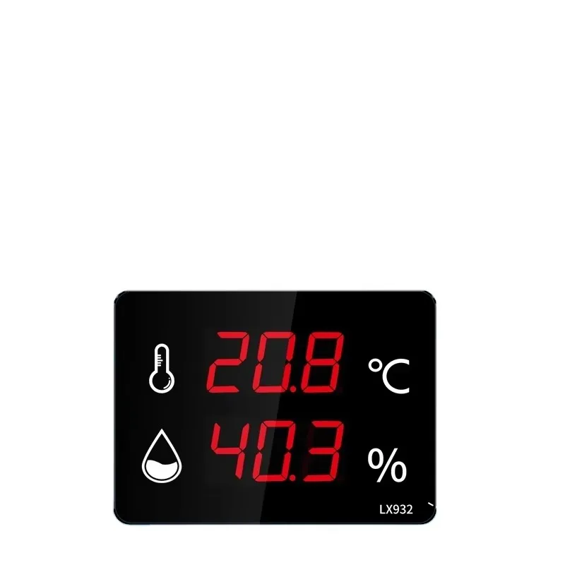 LX932‑A Wall‑Mount Temp Humidity Meter Real‑time Display For Warehouse Monitoring Detector