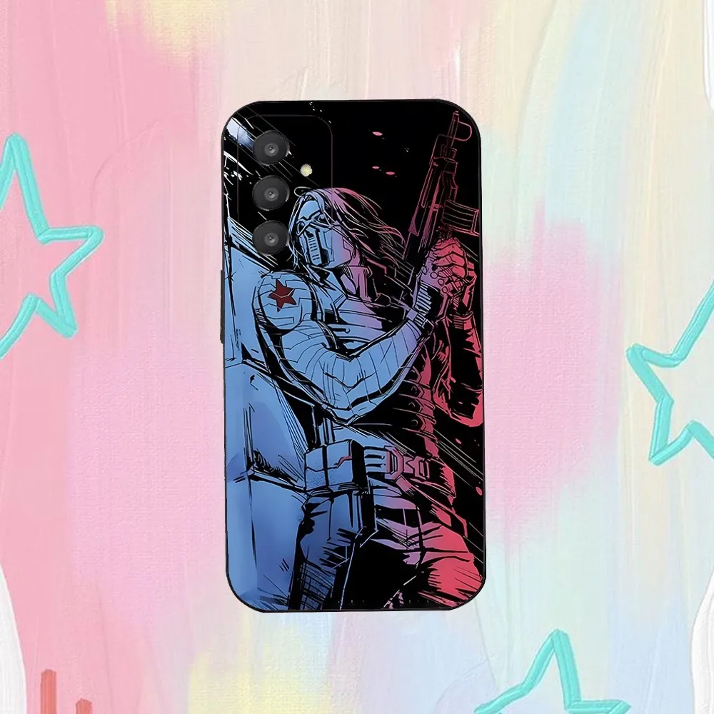 B-Bucky Barnes Winter S-Soldier Phone Case For Samsung Galaxy A52 A12 A51 S21 Edge S22ULTRA S23 S20LITE Plus Ultra Black Cover