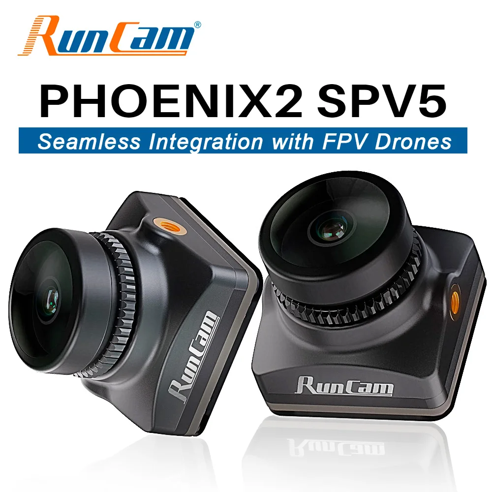 

RunCam Phoenix 2 SPV5 FPV Camera 1200TVL 4:3/16:9 1/3" BSI CMOS DC 5-36V Global WDR 19*19MM Seamless Integration with FPV Drones