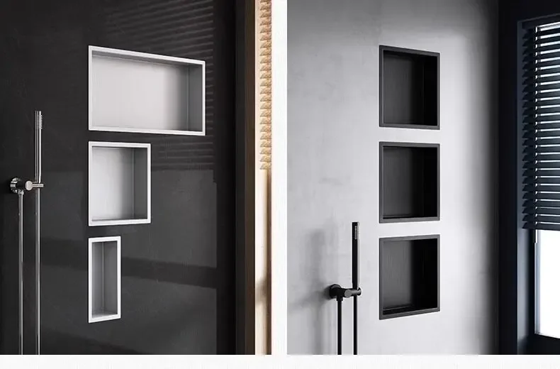 TT Stainless steel primary color niche bathroom bathroom shower room kitchen embedded storage custom cabinet
