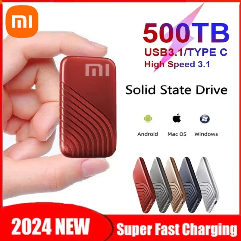 Xiaomi New SSD Flash Hard Drive External Type-C High Speed USB3.1 2TB 4TB 8TB SSD Storage Portable HD Hard Disk For Laptop