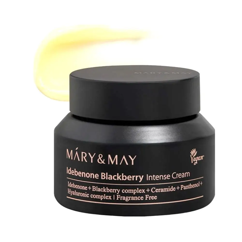 1-5PCS 70g MÁRY&MAY Idebenone Blackberry Intense Cream Firming & Hydrating Facial Moisturizer Repairs Damaged Skin Barrier
