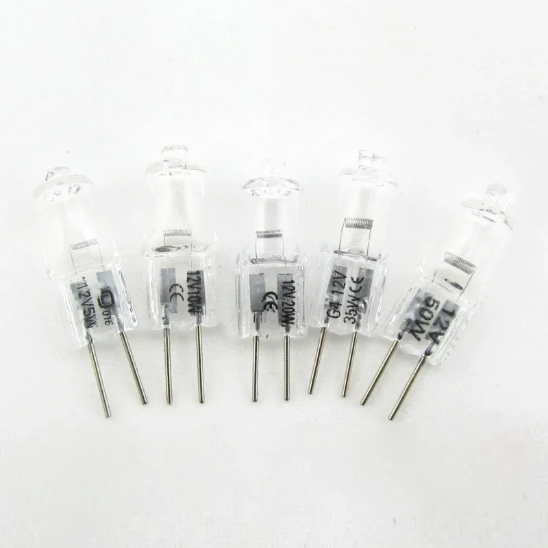 10pcs G4 Halogen Bulb 12V /5W /10W /20W /35W 50W G4 Halogen Bulbs Light Globe Lot JC Bi-Pin LED Lamp Warm White Replace LED Lamp