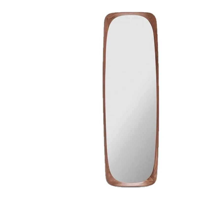 

style living room floor-to-ceiling mirror bedroom full-length mirror black walnut solid wood wall-mounted fitting mirror