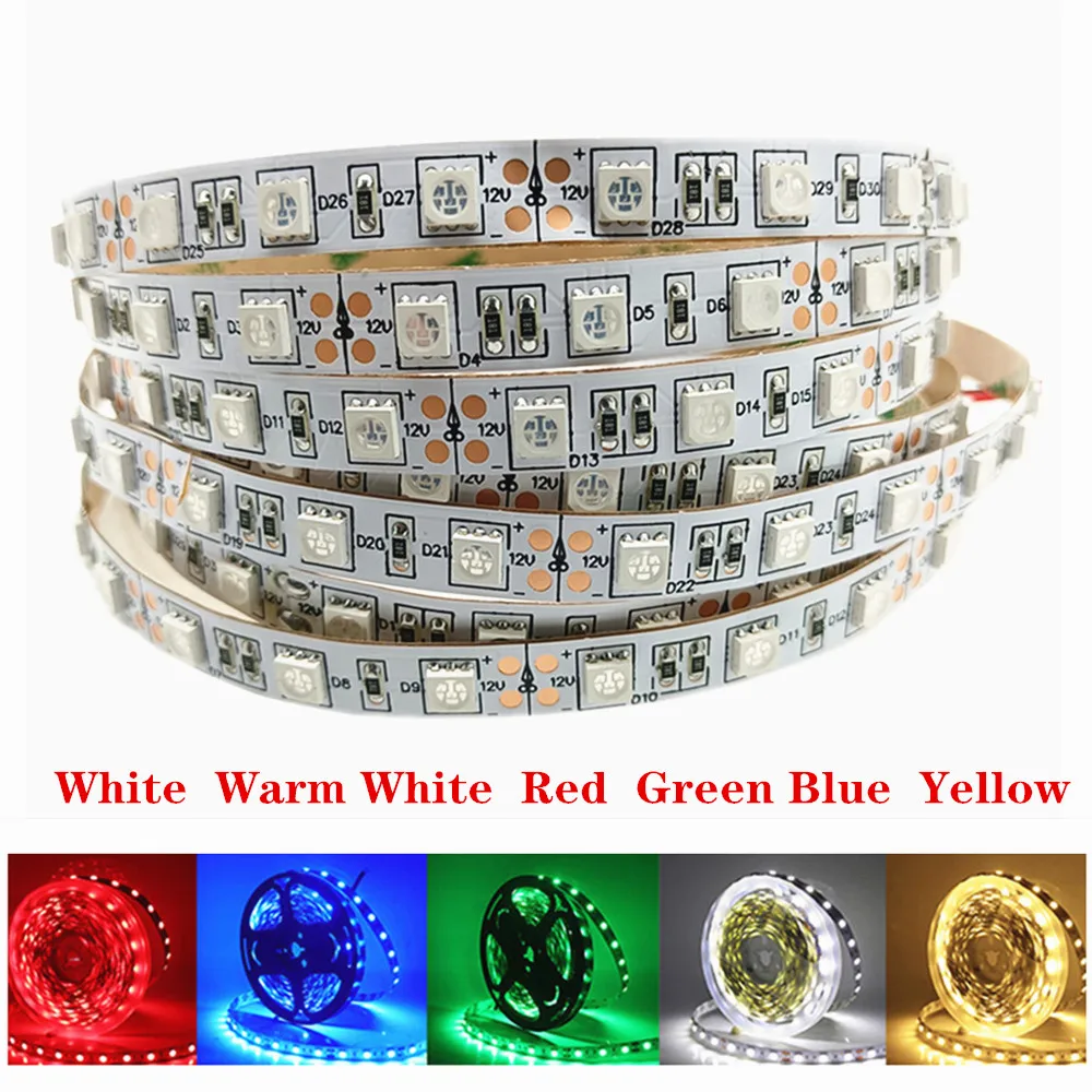 5 فولت 5050 RGB LED قطاع ضوء شريط مرن مصباح مقاوم للماء 50 سنتيمتر 1 متر 2 متر 3 متر 4 متر 5 متر مع 4pin التوصيل أبيض/أسود PCB ديكور المنزل