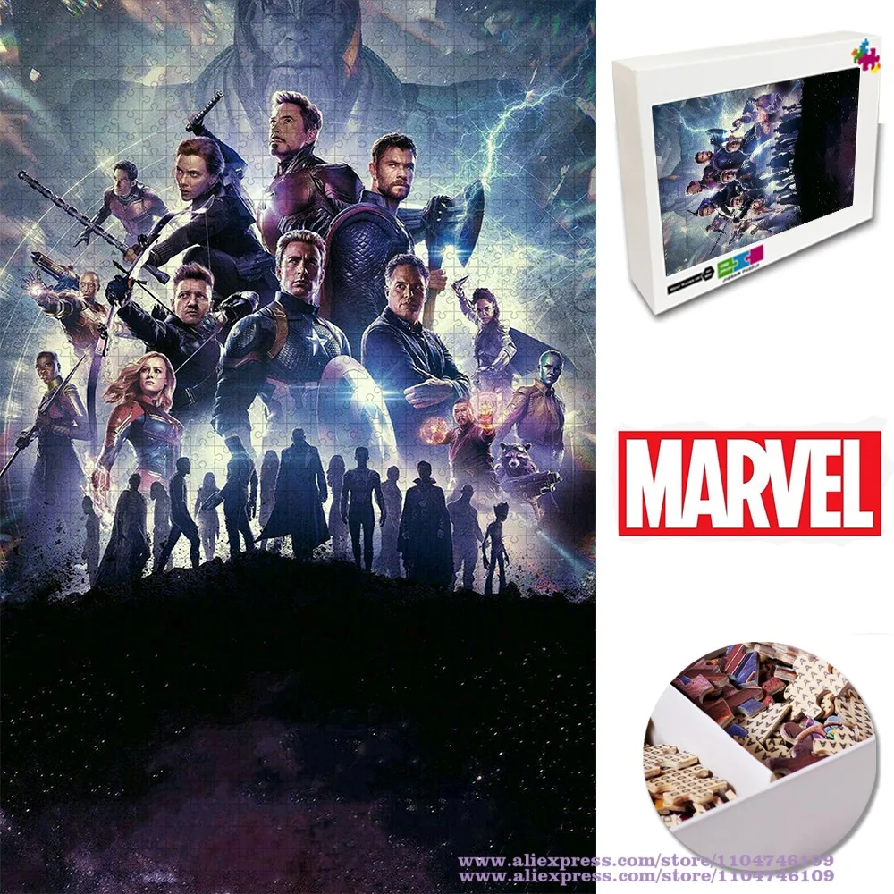 

Коллекции головоломок Marvel с персонажами, 108/200/300/500/1000/1500 элементов, развивающие головоломки для взрослых, украшение для дома