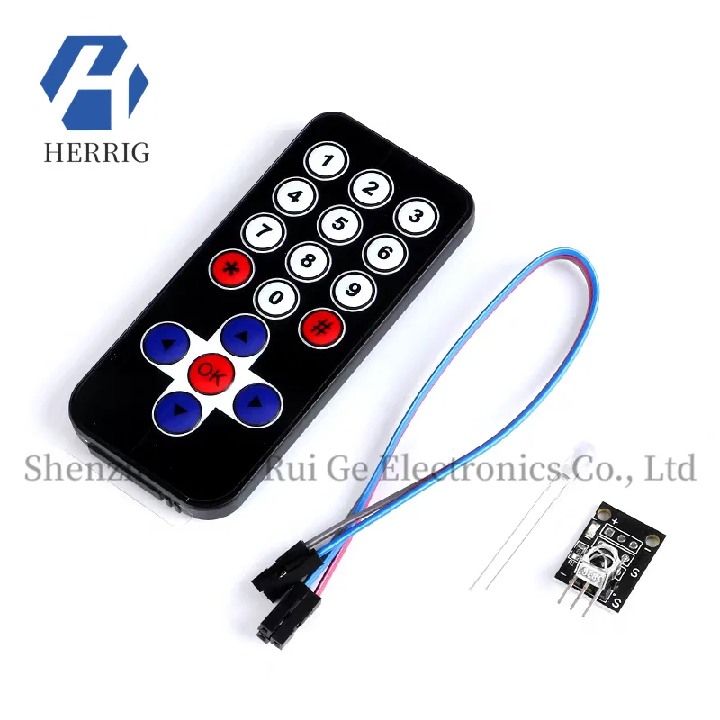 

Infrared remote control module+receiving head HX1838+NEC encoded infrared remote control