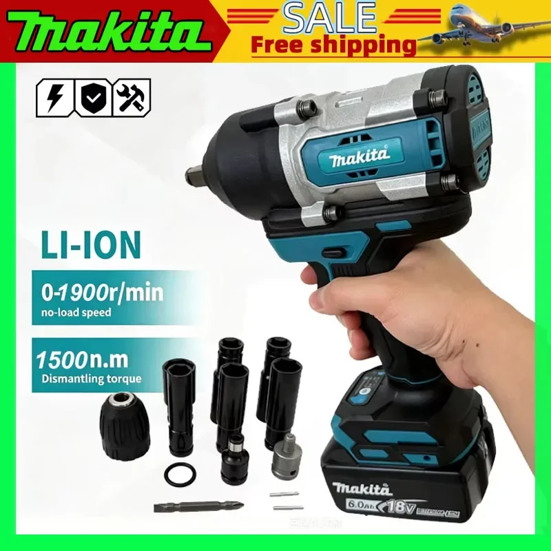 

Makita 1500Nm Electric Wrench Premium Aluminum Body Multifunctional Lithium Power Tool for Home Decoration & DIY Projects