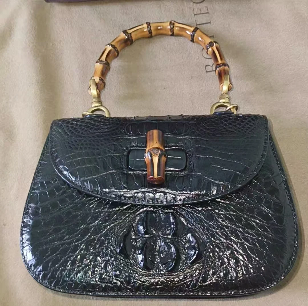 2026 New Crocodile Leather Skull Lady's Handbag Fashion Genuine Leather Woman Shoulder Bag Leisure Crossbody Bag 45